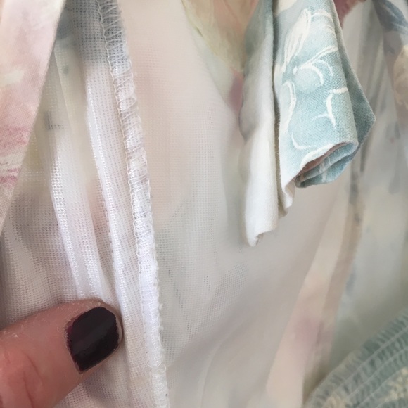 🍭VTG 80s new romantic floral tiered ruffle dress - Picture 9 of 12